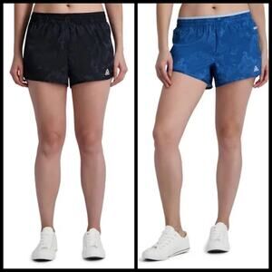 Reebok 2 Pair Athletic Running Short Side Pockets Bundle of Blue & Black Size XL